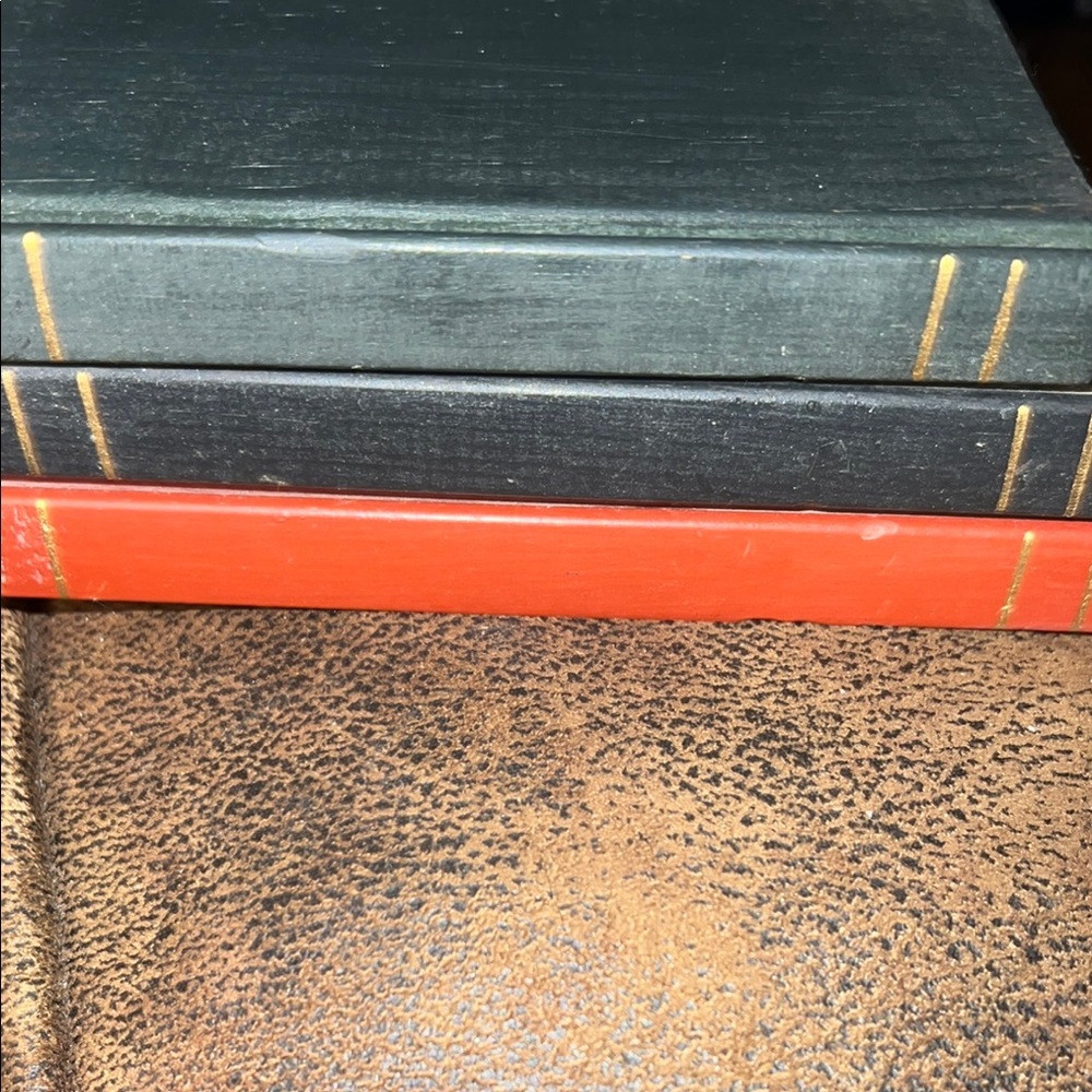 Home Interiors Black and Red Wooden Books